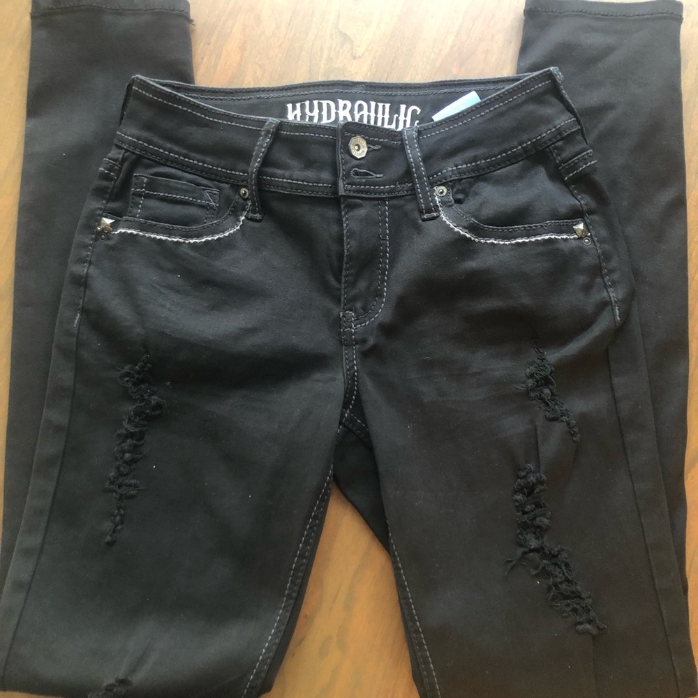 Juniors Black Hydraulic “Lola” Jeans